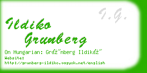 ildiko grunberg business card